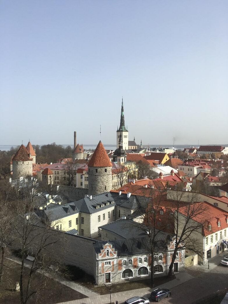 Tallinn, the capital of Estonia, view from Old Town. April 1, 2024